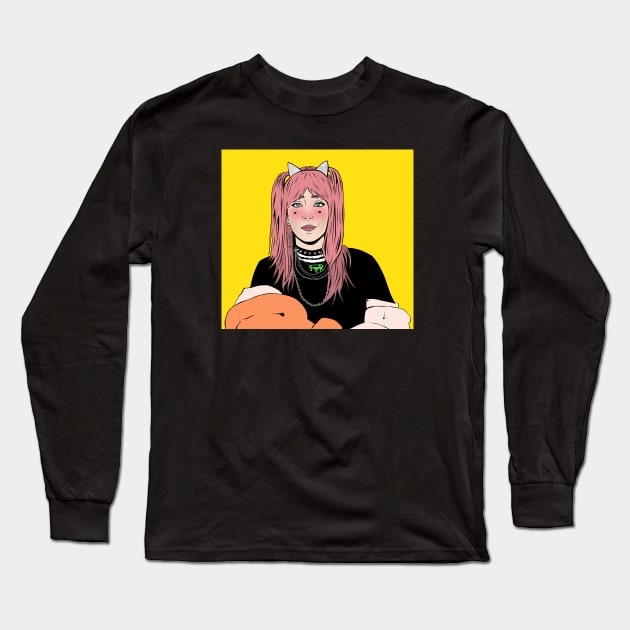 E-Girl Jenna Long Sleeve T-Shirt by miyku